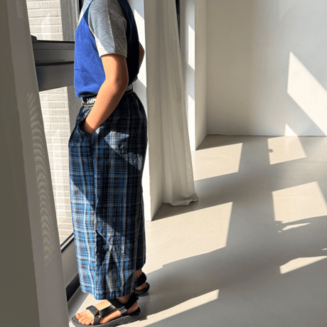 minimal/18. band check pants S-XL