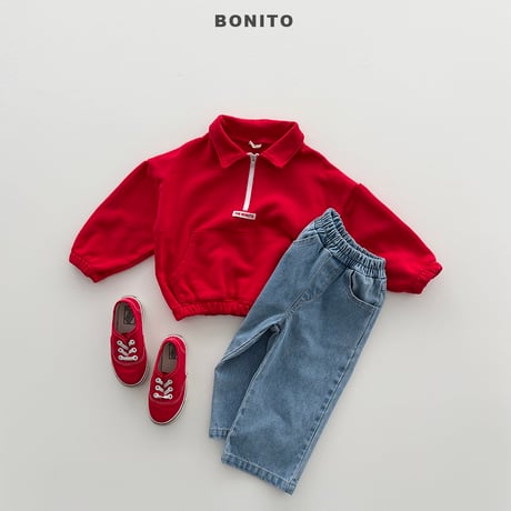bonito/80. collar half zipup 12M-XL