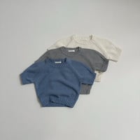 minirobe/10. emblem 3/4 Sleeve Knit  S-XL