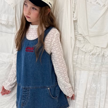 poisson/38. denim one-piece S-XL
