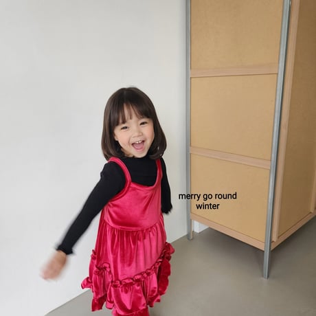 merrygoround/18. velvet one-piece XS-2XL