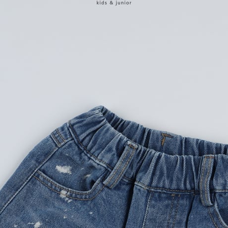 owen/27. painting bermuda denim pants S-XL