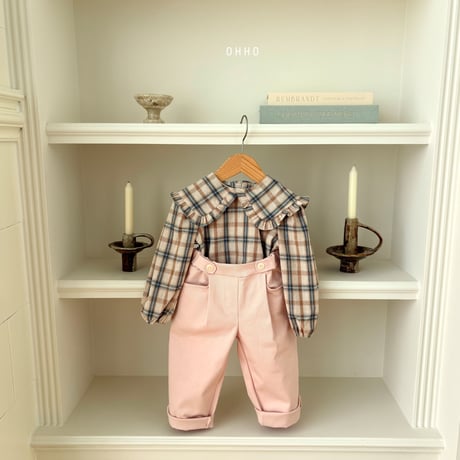 ohho/12. milk bizo pin tuck pants S-2XL