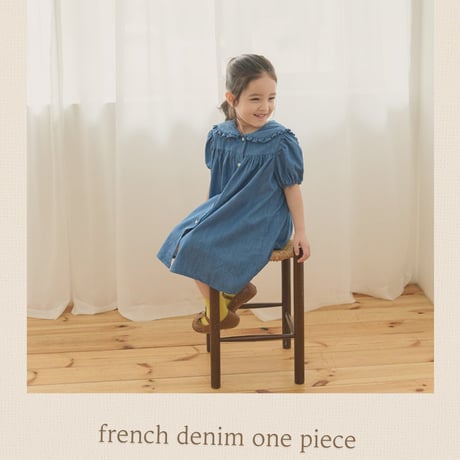 monatelier/8. french denim one-piece S-2XL