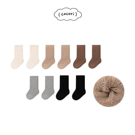 nightbebe/24. bebe velvet socks set S(0-1)-L(3-5)