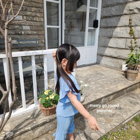 merrygoround/47. fril pleated set XS-2XL