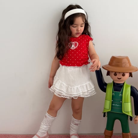 ellymolly/91. dot mimi shirring T-shirt 13-15