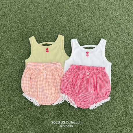 ninibello/184. tomato button sleeveless 12M-18M