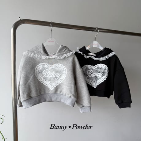 bunnypowder/80. hood man-to-man S-XL