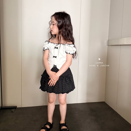 comma/104. ribbon shorder T-shirt 140-150