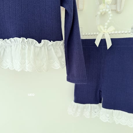 ueo/54. joy lace fril T-shirt JS-JM