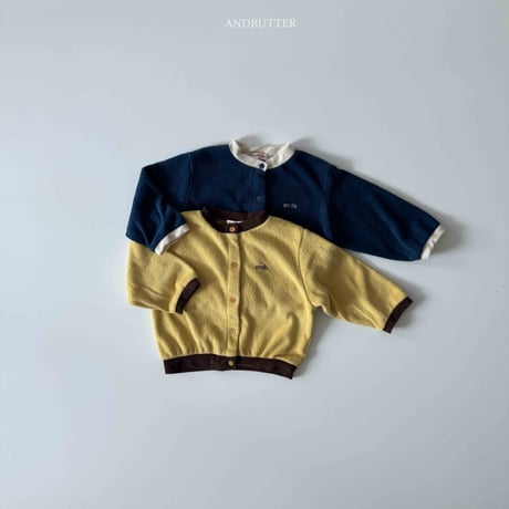 andbutter/43. Two-Tone Terry Cardigan JS-JM