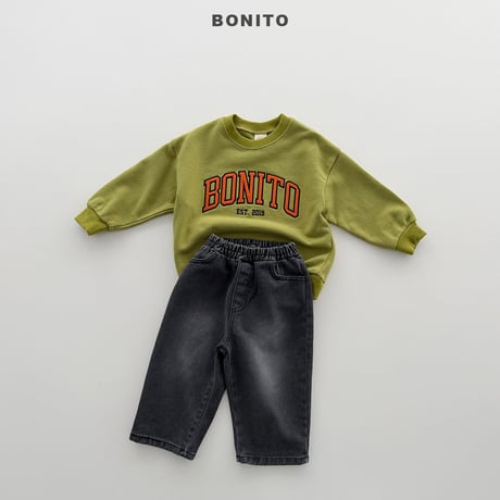 bonito/58. bonny patch embroidery man-to-man JS-JM