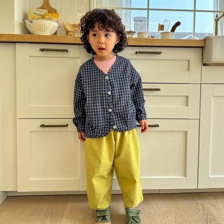 tinyhiker/2. cotton check cardigan XS-XL