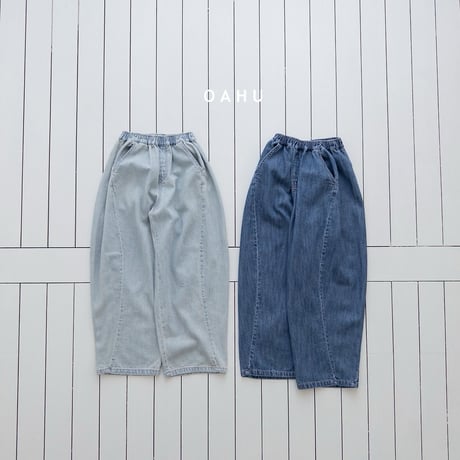 oahu/45. low curb denim pants JS-JXL