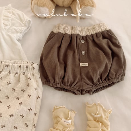valubebe/77. two color button pumpkin pants 6M-S