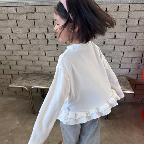 pie/21. peach fril T-shirt XS-XL