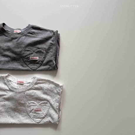 andbutter/40. Heart pocket Tee JS-JM