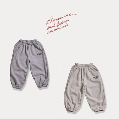 boneoune/34. est embroidery jogger pants XS-XL