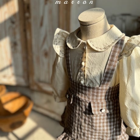 marron/35. heart blouse XS-L