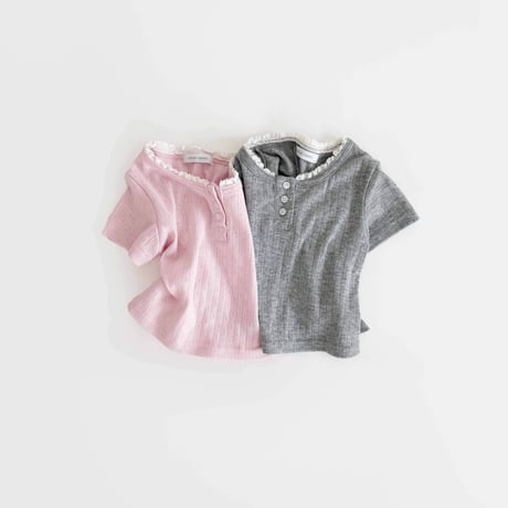 urbanrabbit/26. Eyelet Henley T-shirt XS-XL