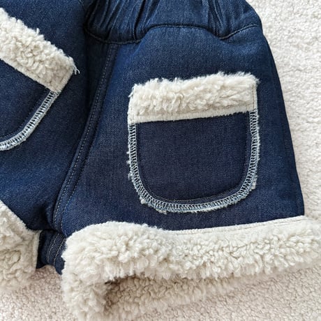 urbanrabbit/16. Shearling Denim Shorts XS-XL