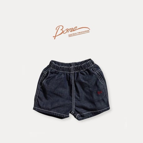 boneoune/44. stitch denim half pants XS-XL