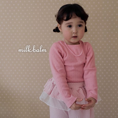 milkbalm/21. check fril pants XS-XL