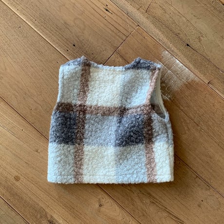 bebeholic/44. roy check vest S(6-12M)-L(18M-24M)