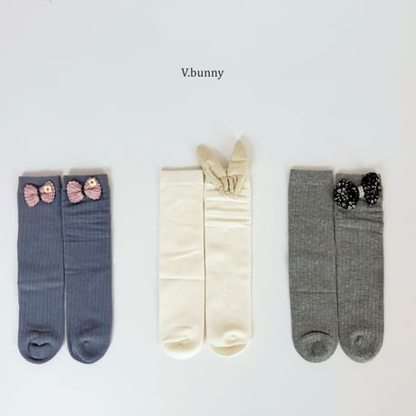 vbunny/32. bunny bongbong socks set FREE