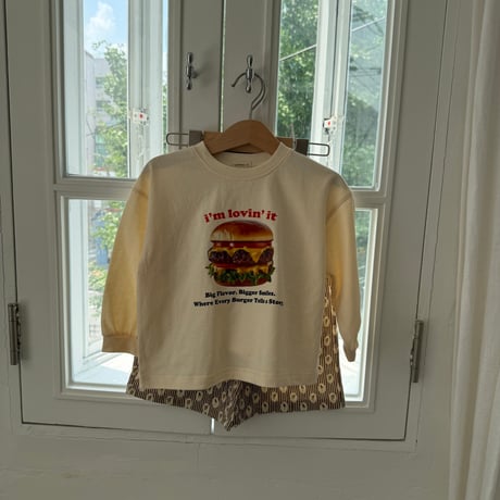 nightbebe/3. hamburger long sleeve T-shirt XS-XL