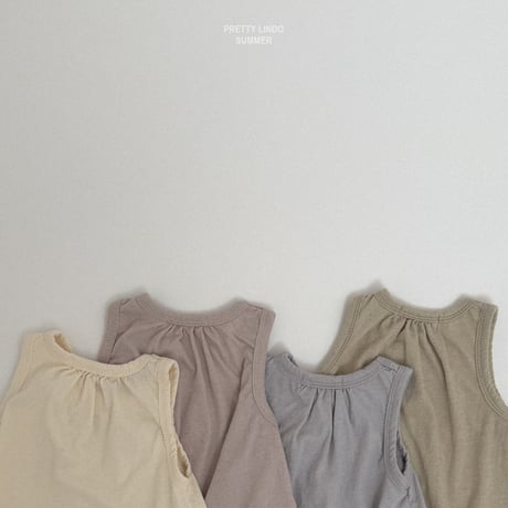 lindo/42. shirring T sleeveless XS-XL