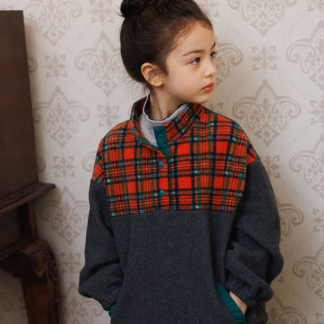 andbutter/69. Check Snap Pullover JS-JM
