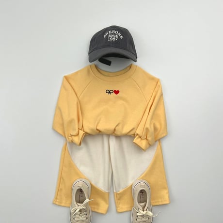 haroharo/36. ribbon heart man-to-man 2XL-4XL