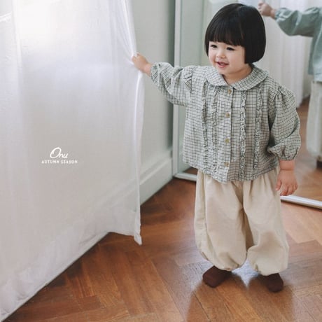 onu/34. peuty fril blouse BABY(12M)-XL(6-7Y)