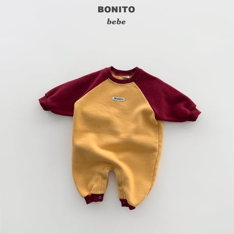 bonito/94. two color raglan suit 6M-18M