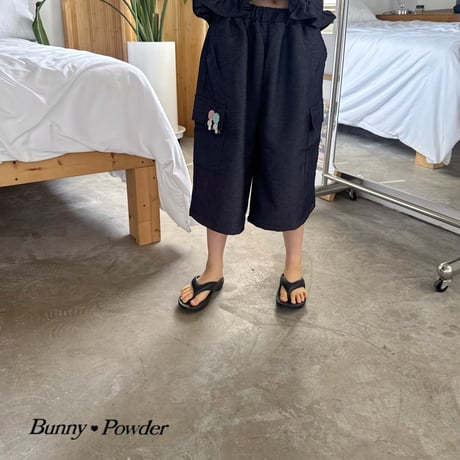 bunnypowder/215. denim cargo bermuda pants 2XL-4XL