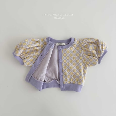 melikey/93. rika flower puff cardigan XS-XL