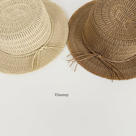 vbunny/66. raphia hat FREE(48-52CM)