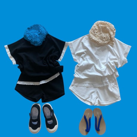 mikki/89. oblique lace half pants S-XL