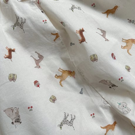 minirobe/27.  Puppy Pattern Overalls  S-XL