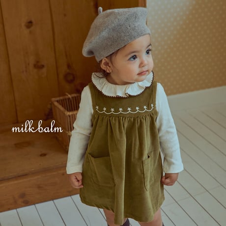 milkbalm/18. picot fril T-shirt XS-XL