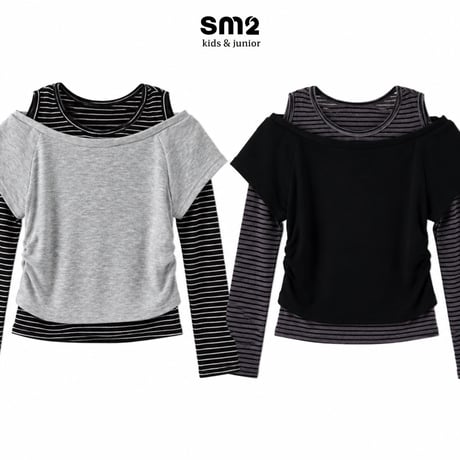 sm2/8. shorder open rayerd T-shirt 9-17