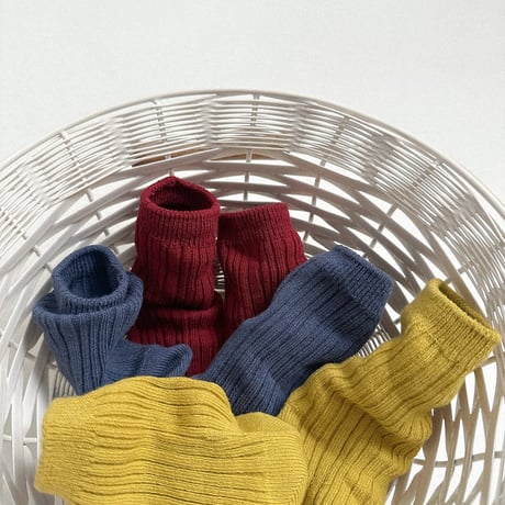 minirobe/45. Cotton Rib Socks 3 Set XS-M