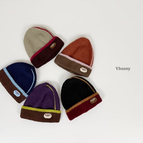 vbunny/44. terry line beanie FREE(48CM-53CM)