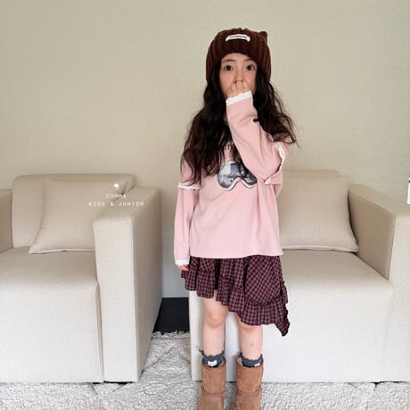 comma/92. lace T-shirt 140-150