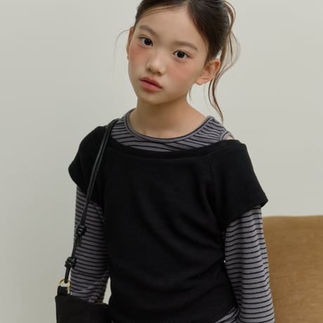 sm2/8. shorder open rayerd T-shirt 9-17