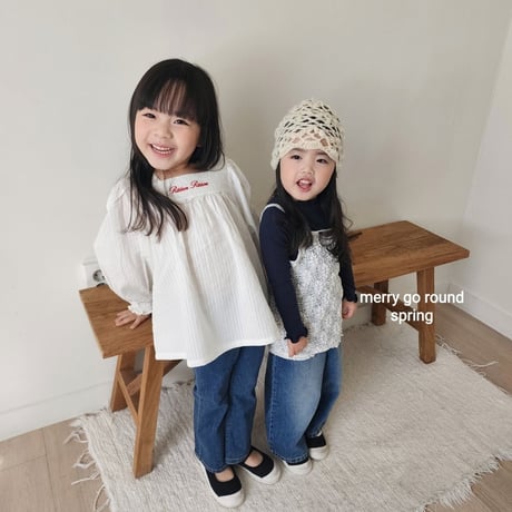 merrygoround/11. ribbon embroidery blouse XS-2XL