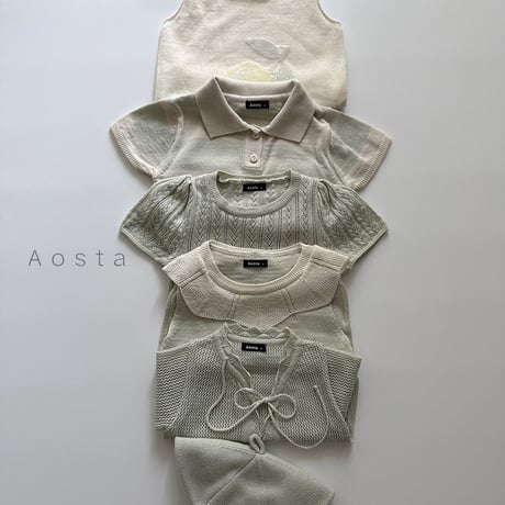 aosta/19. Knit Fruit Vest S(1-2Y)-L(3-5Y)