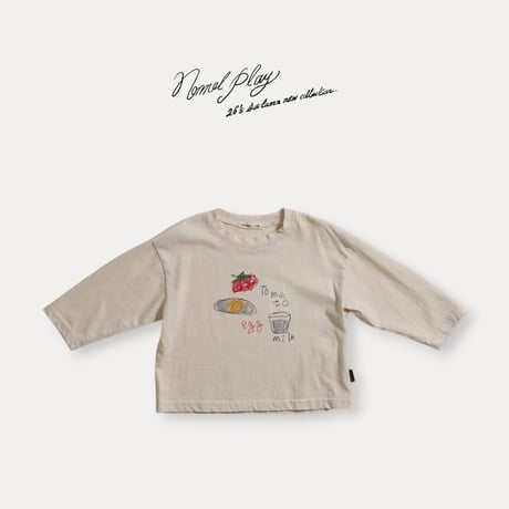 normalplay/16. egg half t T-shirt 12M-L